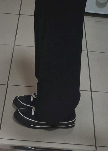 converse chuck taylor all star fırfırlı siyah sneaker - Görsel 12