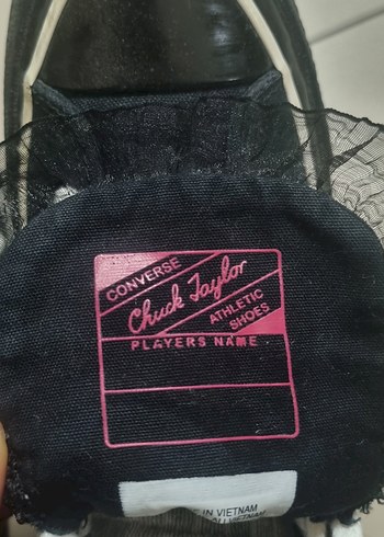 converse chuck taylor all star fırfırlı siyah sneaker - Görsel 6