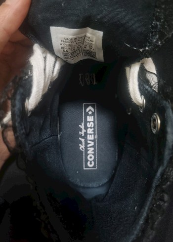 converse chuck taylor all star fırfırlı siyah sneaker - Görsel 3