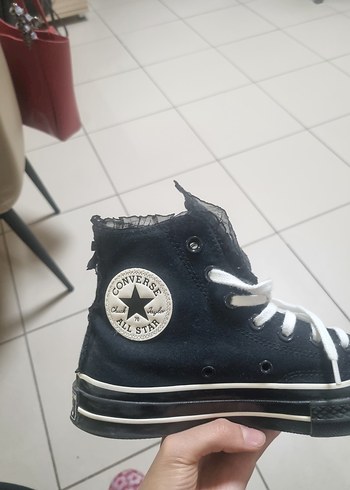 converse chuck taylor all star fırfırlı siyah sneaker - Görsel 5