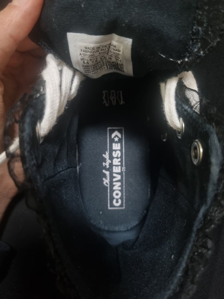 converse chuck taylor all star fırfırlı siyah sneaker - Görsel 3