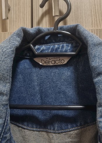 Düğmeli Geniş Kesim Mavi Denim Ceket - Görsel 6