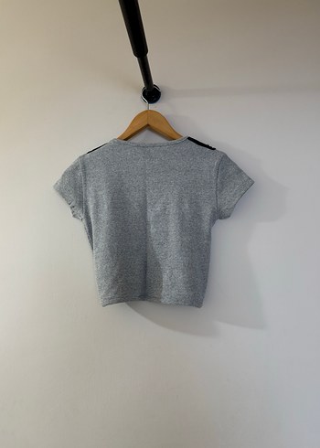 Kız Çocuk Gri Düğmeli Kısa Kollu Bolero - Görsel 2