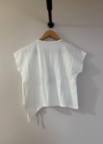 Beyaz Baskılı Kız Çocuk Tişörtü - Görsel 2