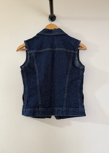 Lacivert Kolsuz Denim Ceket - Görsel 2