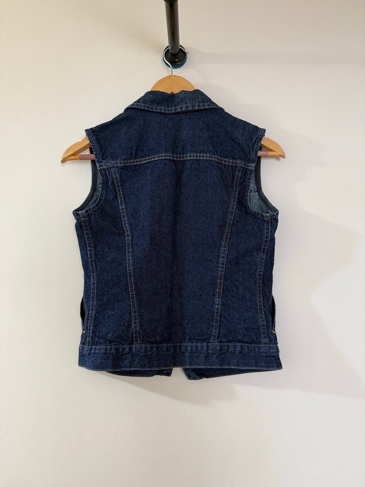 Lacivert Kolsuz Denim Ceket - Görsel 2