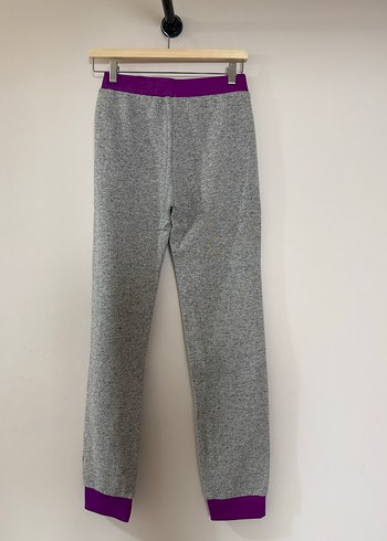 Mor Detaylı Gri Kız Çocuk Eşofman - Görsel 2