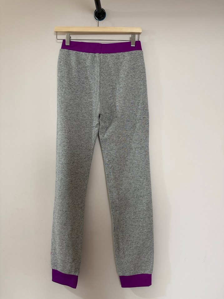 Mor Detaylı Gri Kız Çocuk Eşofman - Görsel 2