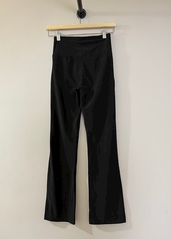 Siyah Kız Çocuk İspanyol Paça Spor Pantolon - Görsel 2