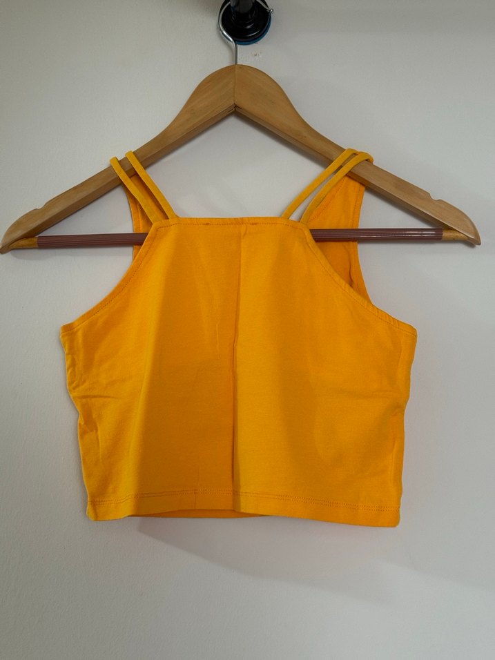 Sarı Mini Atlet Yazı Baskılı - Görsel 2