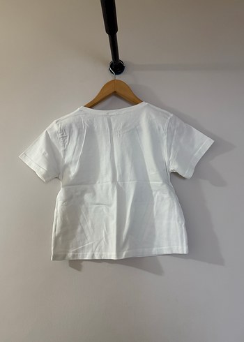 Beyaz Baskılı Kız Tişörtü - Görsel 2