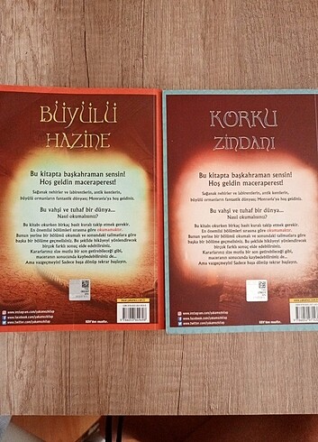  2 kitap Büyülü Hazine ve Korku Zindanı 