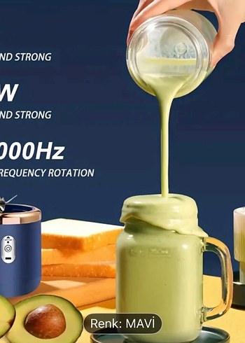 Arzum Mavi Çift Bardaklı Blender şarjlı