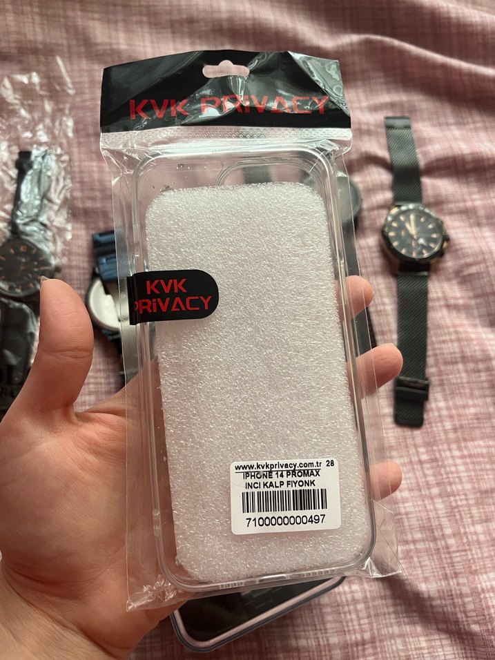 Beyaz Pul İşlemeli Telefon Kılıfı iphone 14 promax - Görsel 2