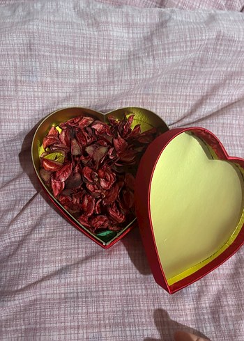 Kırmızı Kalp Şekilli Dekoratif Kutu - Görsel 2