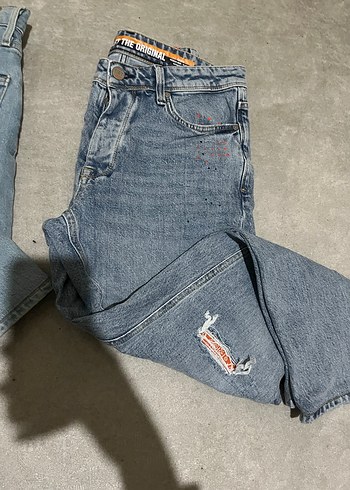 Düğmeli Gri Mavi Kadın Jean Pantolon loft markası - Görsel 6