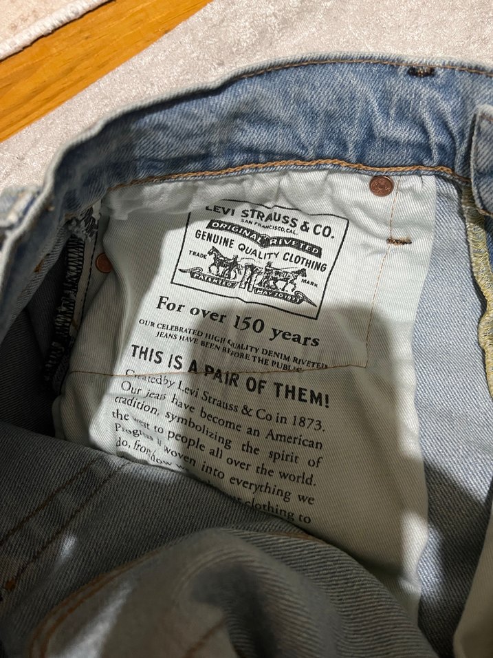Beyaz Regular Fit Erkek Kot Pantolon levis - Görsel 4