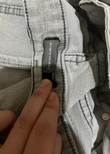 Gri Bol Kesim Erkek Kot Pantolon - Görsel 4