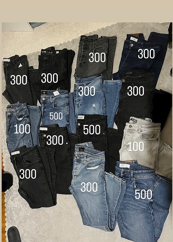 Gri erkek Denim Jean Pantolon - Görsel 2