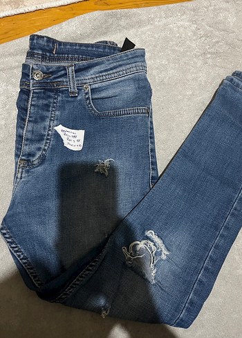 Gri erkek Denim Jean Pantolon - Görsel 7