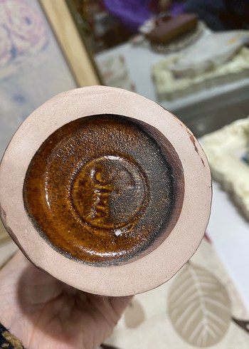 Koyu haki seramik vazo ve kuş figürlü aksesuarlar - Görsel 5