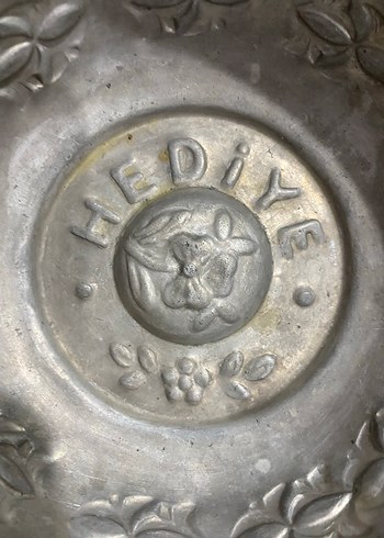 İşlemeli Gri Metal Kase - Görsel 4