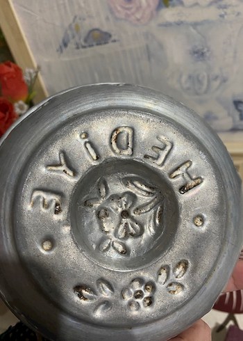 İşlemeli Gri Metal Kase - Görsel 3