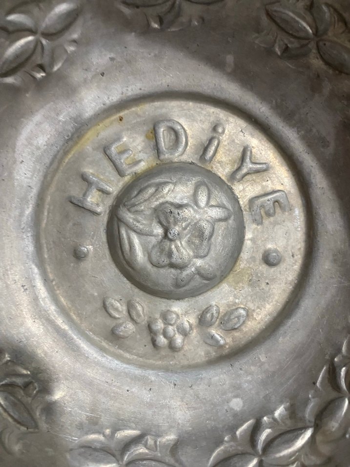 İşlemeli Gri Metal Kase - Görsel 4