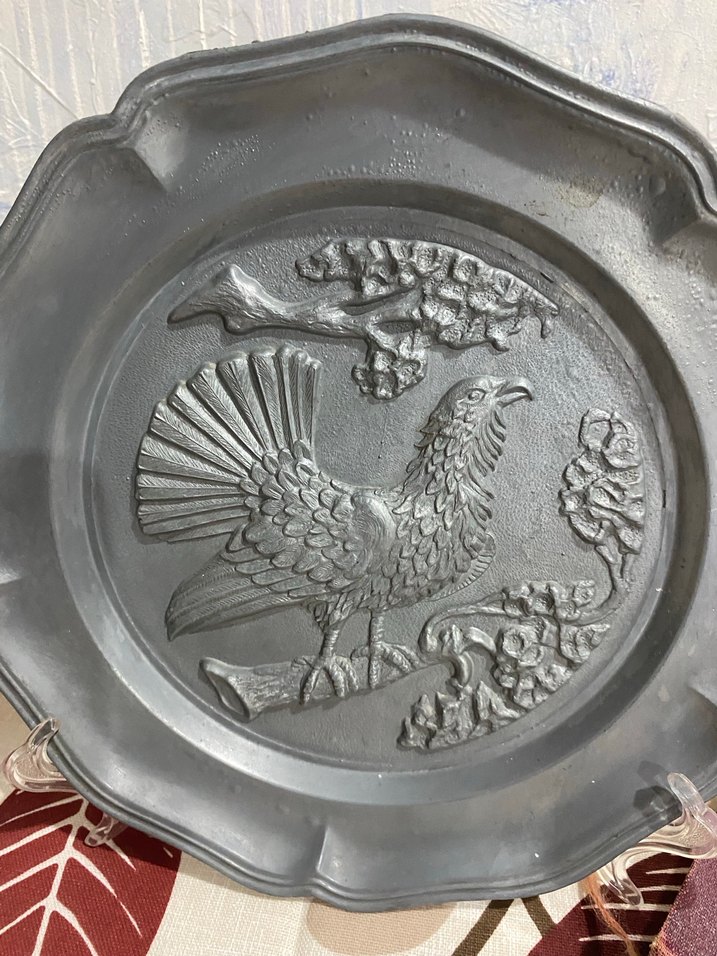 Gri Desenli Klasik Tabak - Görsel 5