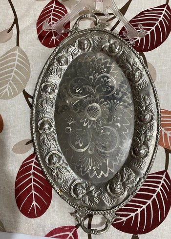 İşlemeli Metal Tepsi - Görsel 2