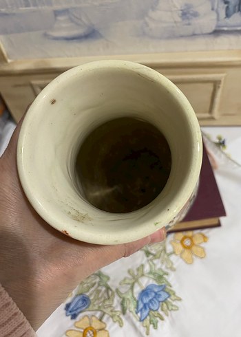 Çiçek Desenli Renkli Seramik Vazo - Görsel 4