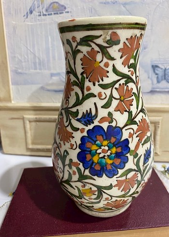 Çiçek Desenli Renkli Seramik Vazo - Görsel 2