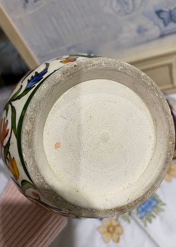 Çiçek Desenli Renkli Seramik Vazo - Görsel 5