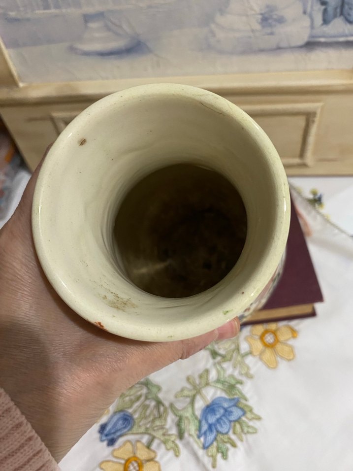 Çiçek Desenli Renkli Seramik Vazo - Görsel 4