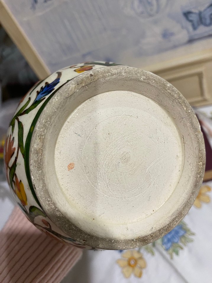 Çiçek Desenli Renkli Seramik Vazo - Görsel 5