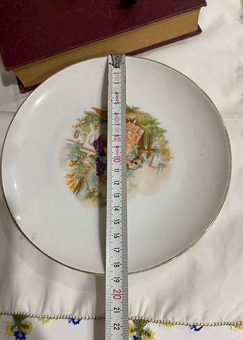 Baskılı Beyaz Dekoratif Tabak - Görsel 3