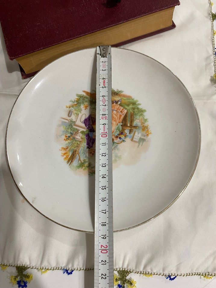 Baskılı Beyaz Dekoratif Tabak - Görsel 3