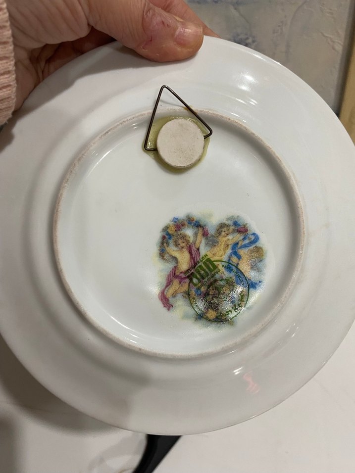 Çiçekli Melek Desenli Dekoratif Tabak - Görsel 3