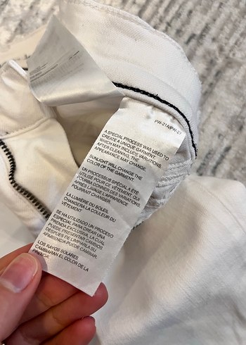Calvin klein marka Beyaz Midi Kadın Kot Pantolon - Görsel 7