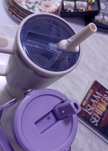 Pastel Mor Çocuk Termos Şişesi - Görsel 5