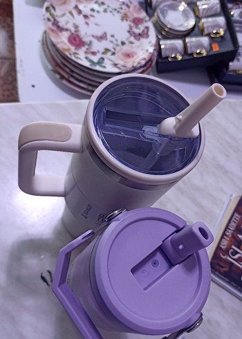 Pastel Mor Çocuk Termos Şişesi - Görsel 4