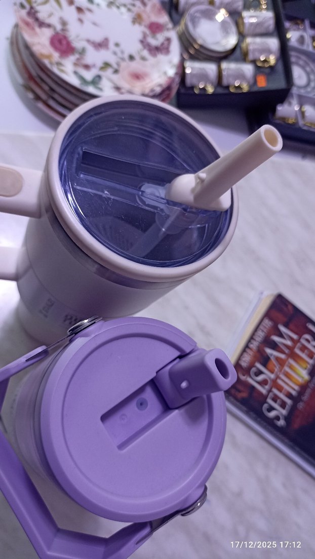 Pastel Mor Çocuk Termos Şişesi - Görsel 5