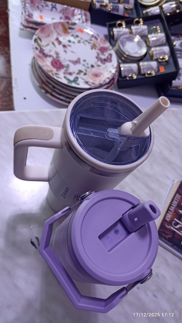 Pastel Mor Çocuk Termos Şişesi - Görsel 4