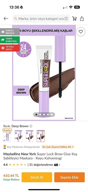 Maybelline Superlock Kaş wax