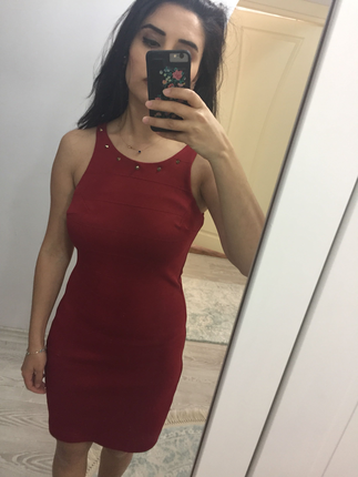 36 Beden kırmızı Renk Kırmızı kalem elbise 