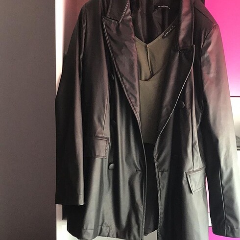 Deri ince blazer ceket
