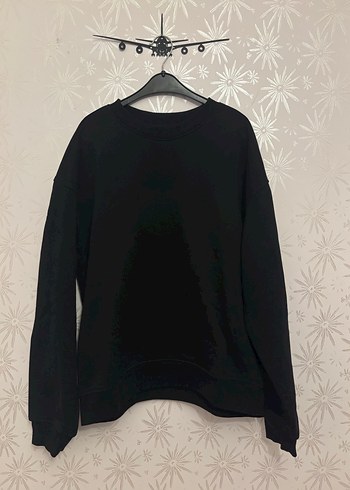 H&M loose fit sweatshirt Siyah M Beden - Görsel 5