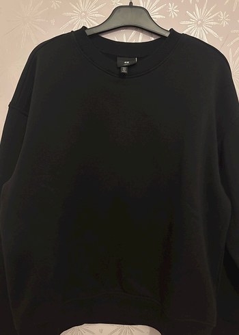 H&M loose fit sweatshirt Siyah M Beden - Görsel 6