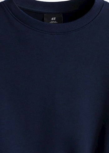H&M Lacivert lose fit sweatshirt M Beden - Görsel 2