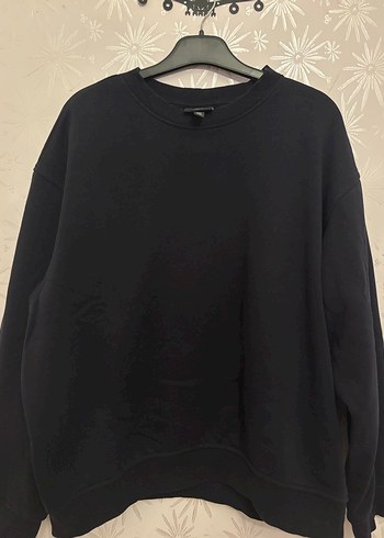 H&M Lacivert lose fit sweatshirt M Beden - Görsel 4